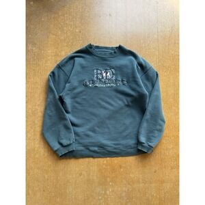 VTG 90s 2000s Big Dogs Olive Forest Green Embroidered Crewneck Sweater (M)